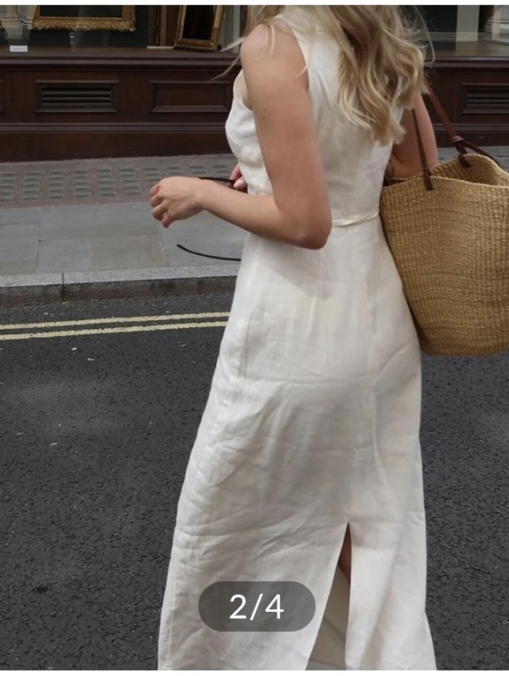Commense Cream Cotton-Linen Sleeveless Maxi Dress - Picture 2 of 10